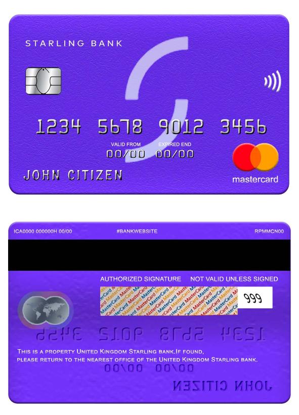 United Kingdom Starling bank mastercard